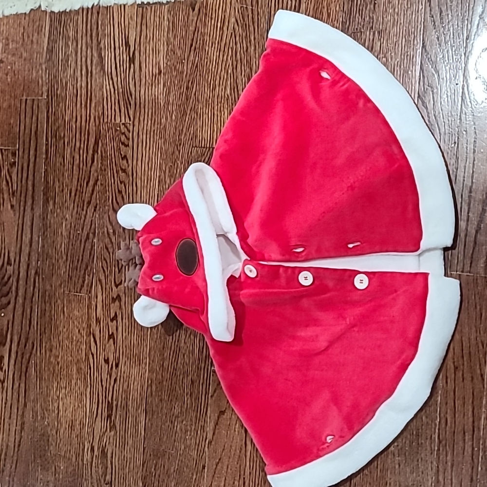 Velvet reindeer poncho